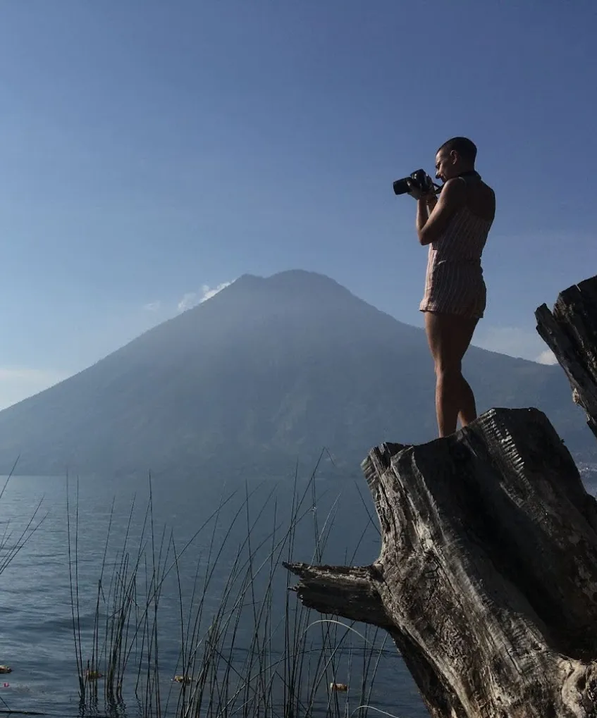 janelle taking a photograph